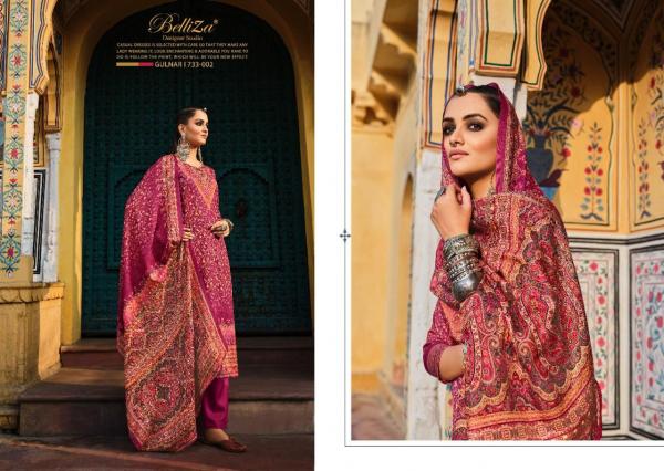 Belliza Gulnar Premium Pashmina Digital Print  Dress Material Collection